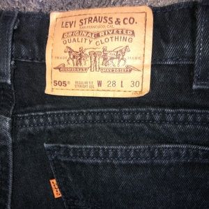 Black Levi jeans (Waist 28, Length 30)